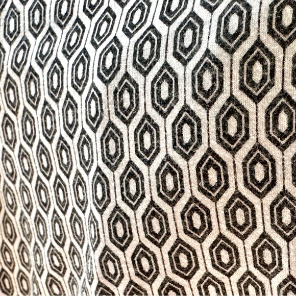 DownEast - Stretch TOP 3/4-sleeves diamond pattern SOFT fitted Sz XS - Gray - Picture 6 of 13